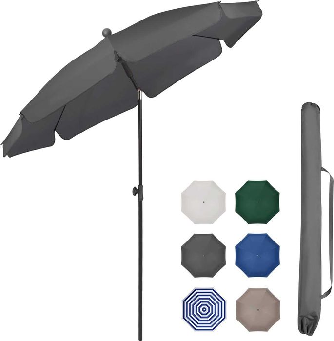 Nowy parasol ogrodowy/ szary/ regulowany/ przenośny /tarasowy !A2825!