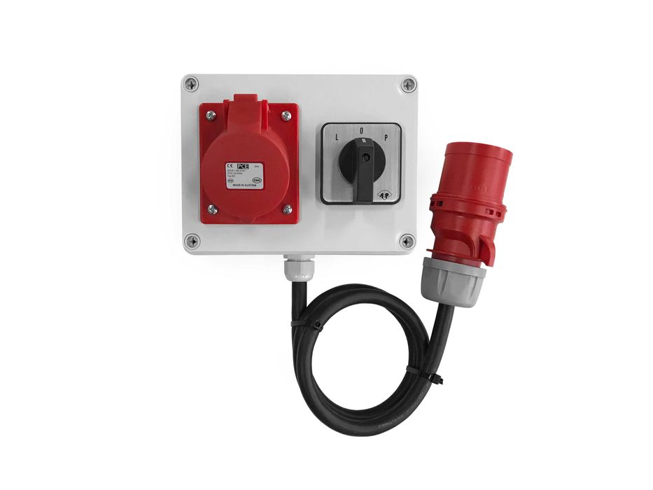 Rozdzielnica przenośna z wyłącznikiem L-0-P, gniazdo 1x32A 4P 400V