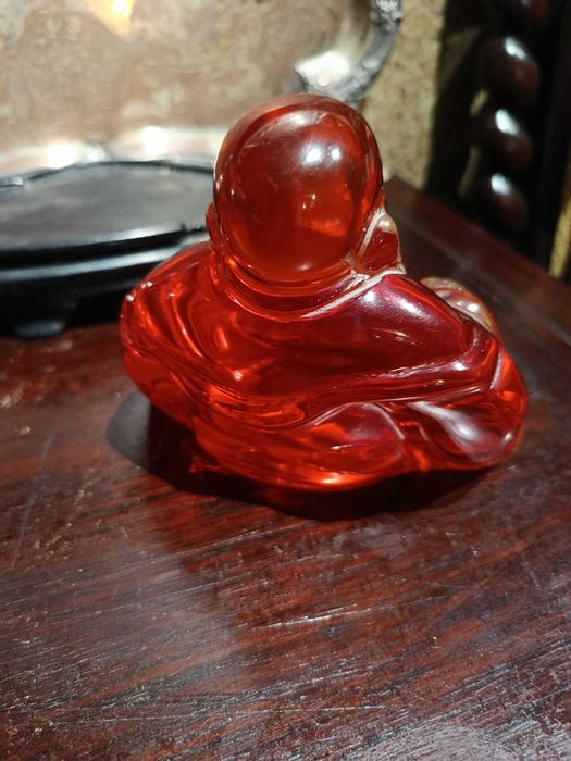 Buda Resina Ambar Antigo 14 cm
