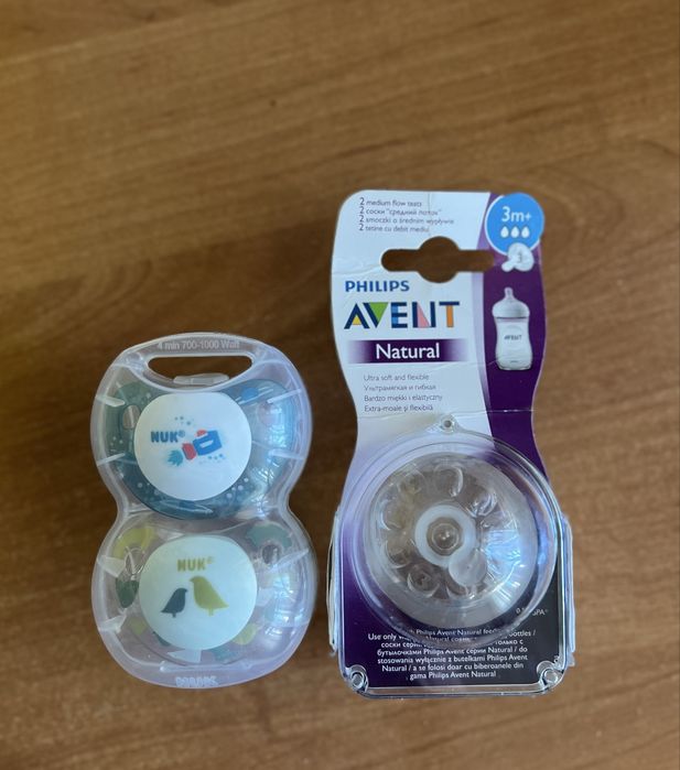 Силіконова соска Philips AVENT 3міс+. Соски NUK 6міс+скошені