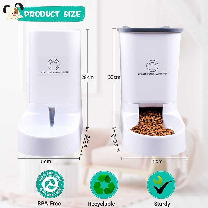 (NOVO) Alimentador automático para animais de estimação de 3,8 l