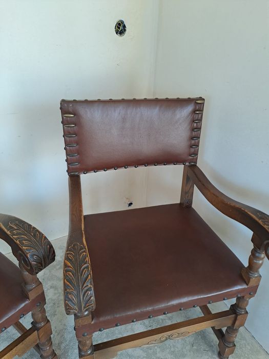 Krzesła drewniane fotele tron