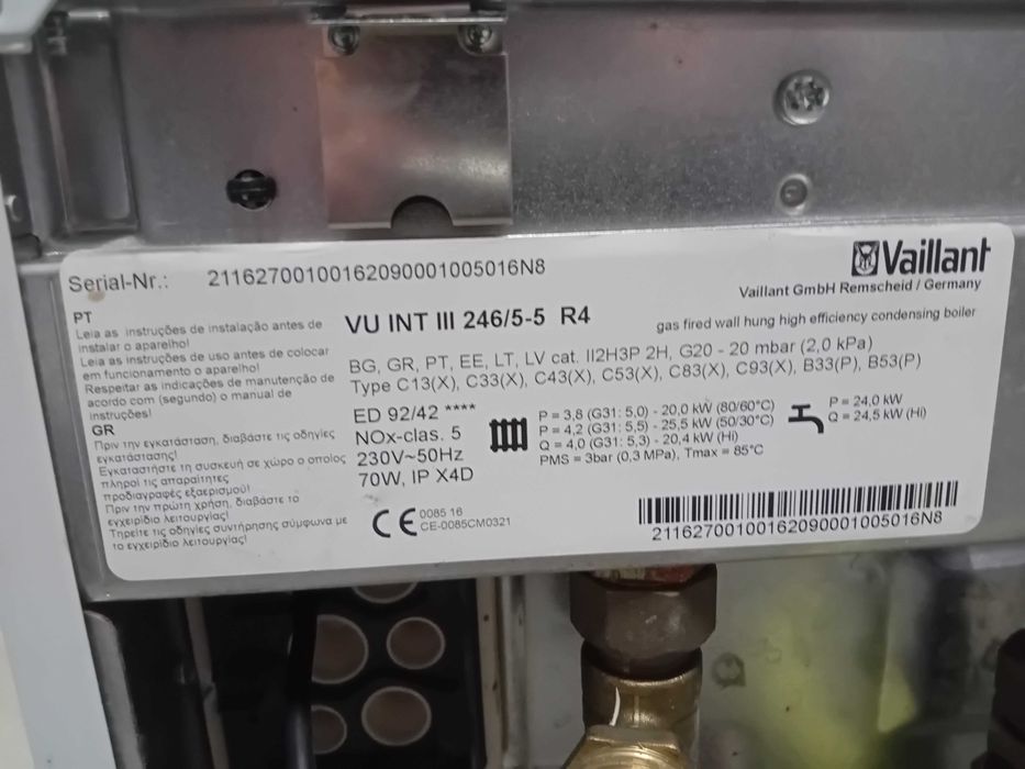 Caldeira a gás A.Q.S como novo