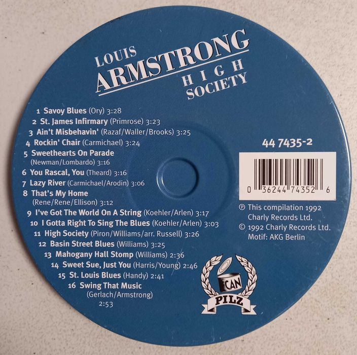 CD Louis Armstrong "High Society", Germany, 1992 год