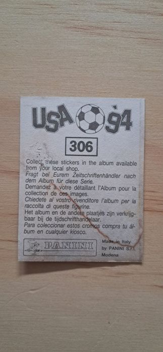 Cromo futebol de Italia(Usa 94)da Panini