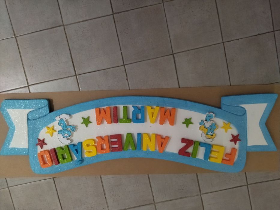 Placa de aniversário martim