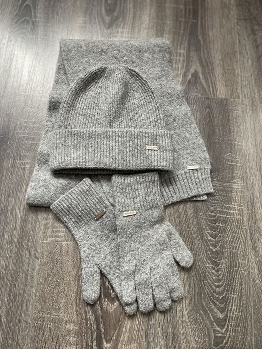 Стильний набір шапка,шарф,рукавиці