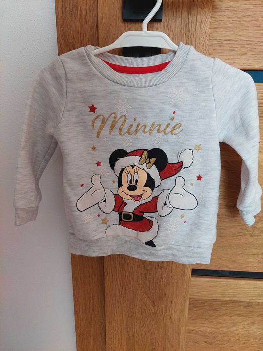 Szara bluza z myszką minnie disney 80 cm