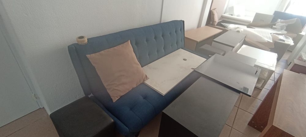 Sofia cama em tecido