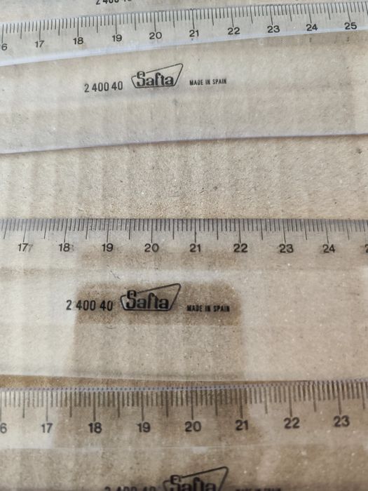 Conjunto de 15 Réguas transparentes de 40 cm da Jafep