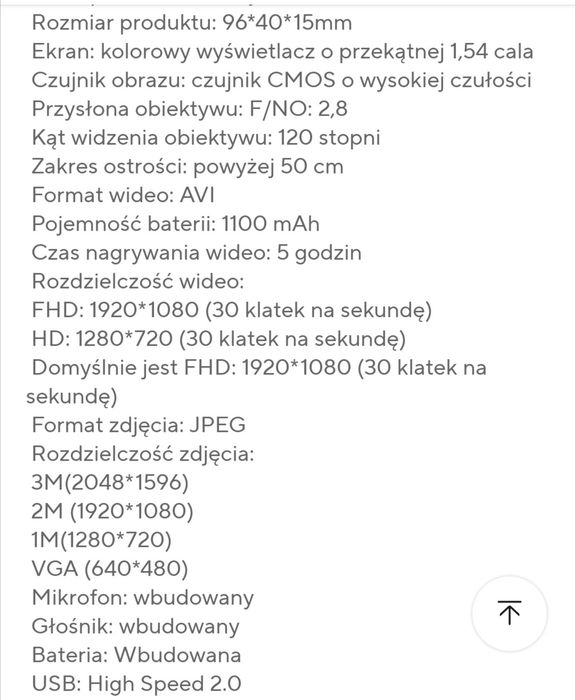 Kamera HD, sportowa, rejestrator