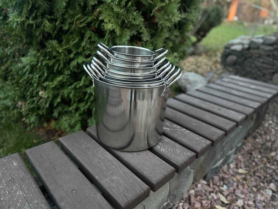 ‼️ Набір кастрюль 7️⃣шт. Кухонная утварь.  Нержавейка. Набор кастрюль