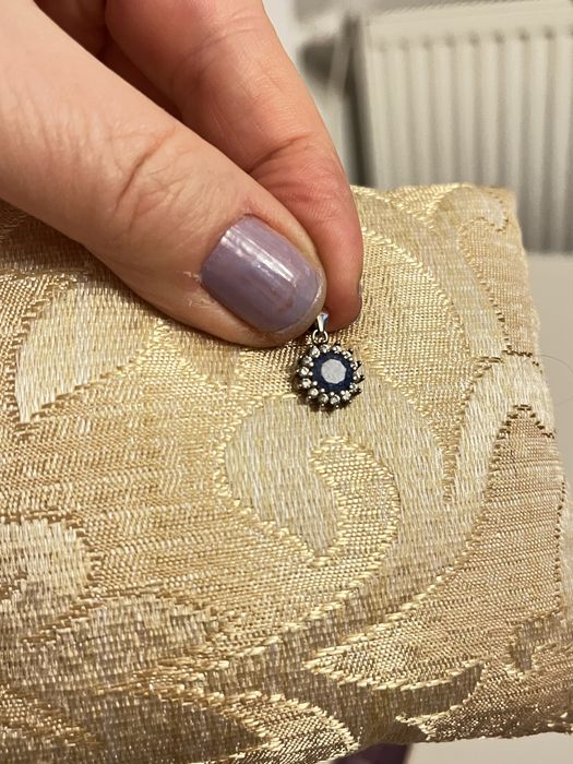 Zawieszka srebrna z tanzanitem