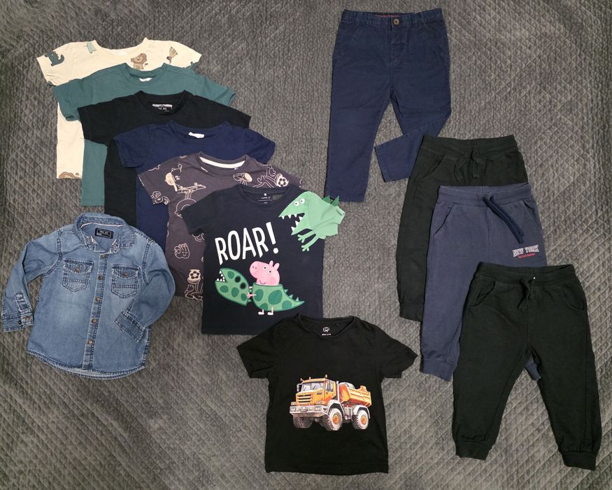 Zestaw T-shirt, spodnie, koszula - Zara, Next, Sinsay, 5.10.15