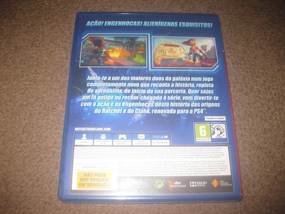 Jogo "Ratchet & Clank" para a Playstation 4/Impecável!