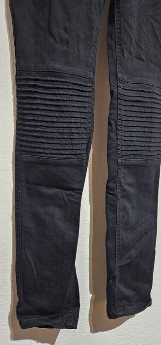 Spodnie ciążowe S H&M bawełniane czarne elastyczne z pasem damskie dlu