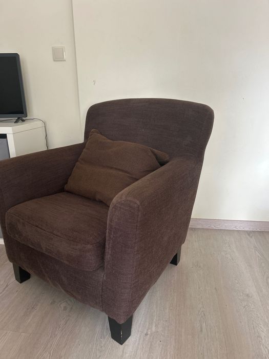 Poltrona Tecido Castanho