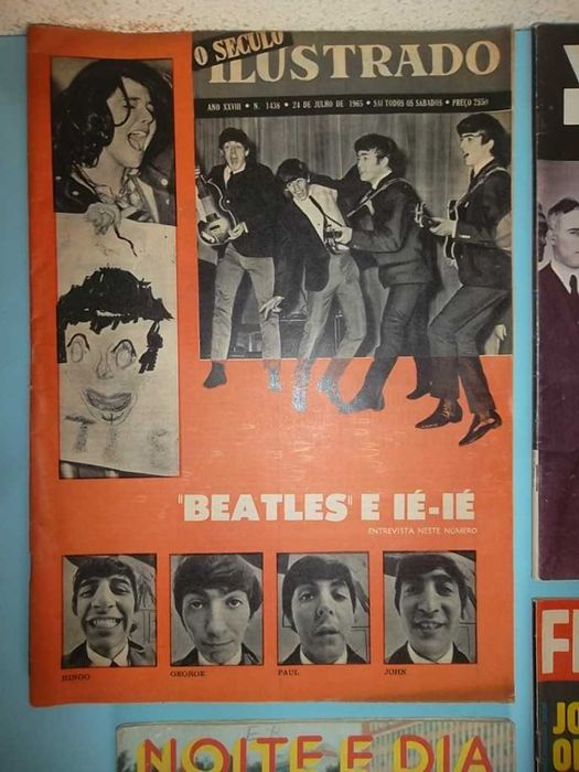4 Revistas antigas SALAZAR, BEATLES, CARLOS LOPES, etc