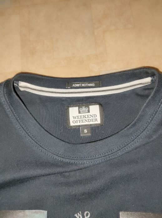 Футболка weekend offender темно синяя S-M в идеальном состоянии