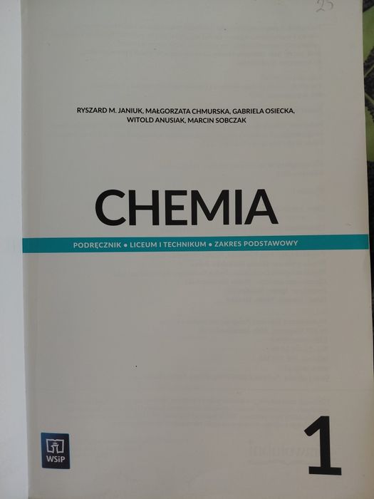Chemia 1 podręcznik do liceum i technikum