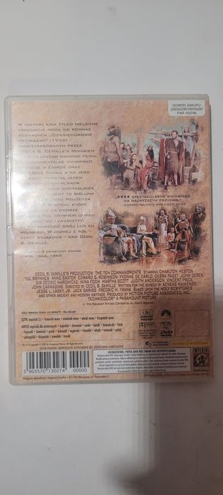 Film Dziesięcioro przykazań płyta DVD