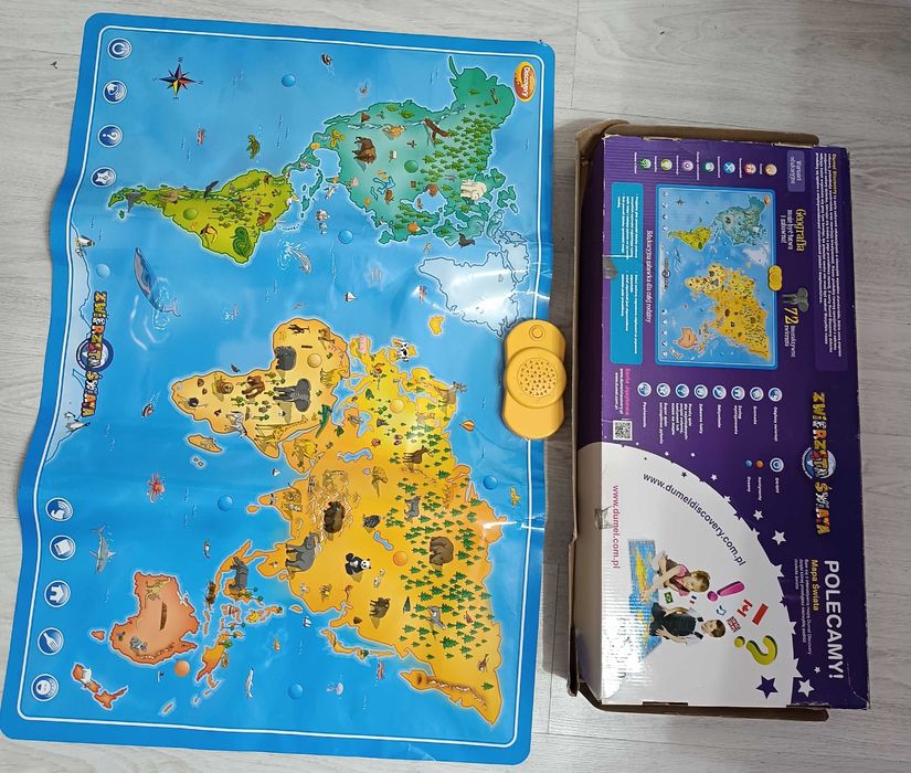 Dumel Discovery interaktywna mapa zwierzęta świata zabawka edukacyjna interaktywna mapa do nauki