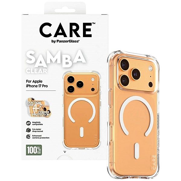 Etui CARE by PanzerGlass Fashionable Samba w. White MagSafe na iPhone