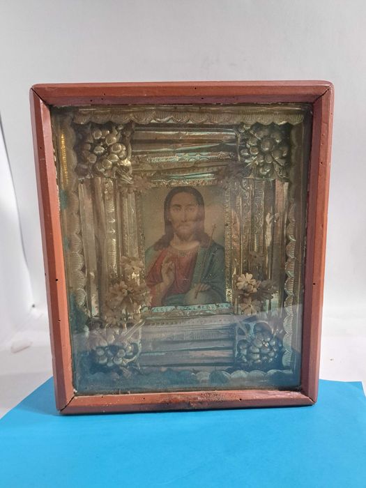 Икона,  Иисус Христос,  Вседержатель,  в Окладе, старая