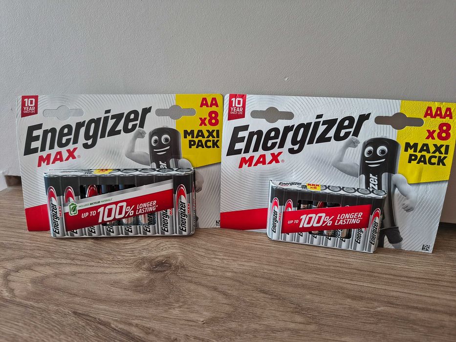 Baterie Energizer max 8 sztuk (AA i AAA) dostępne 32 opakowania