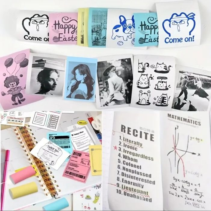 Клейкий папір для міні принтера Кольоровий папір для принтера міні бум