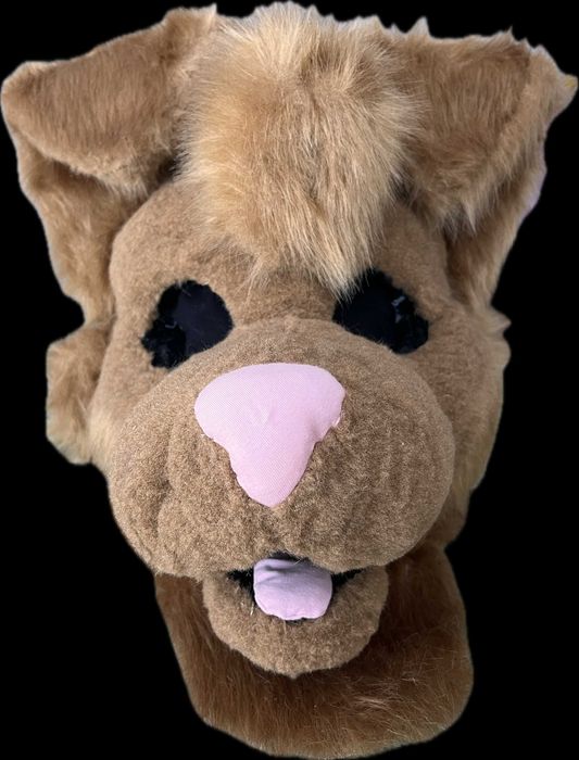 fursuit furry pies brązowy head, lapy i ogon