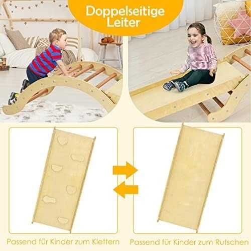 Zestaw drabinek do wspinaczki dla dzieci, 3w1 COSTWAY