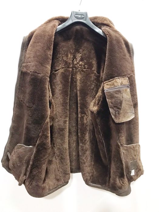 Чоловіча шкіряна дублянка з овчини. Розмір - XL.