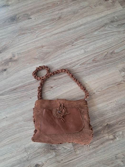 Torebka boho z naturalnej skóry