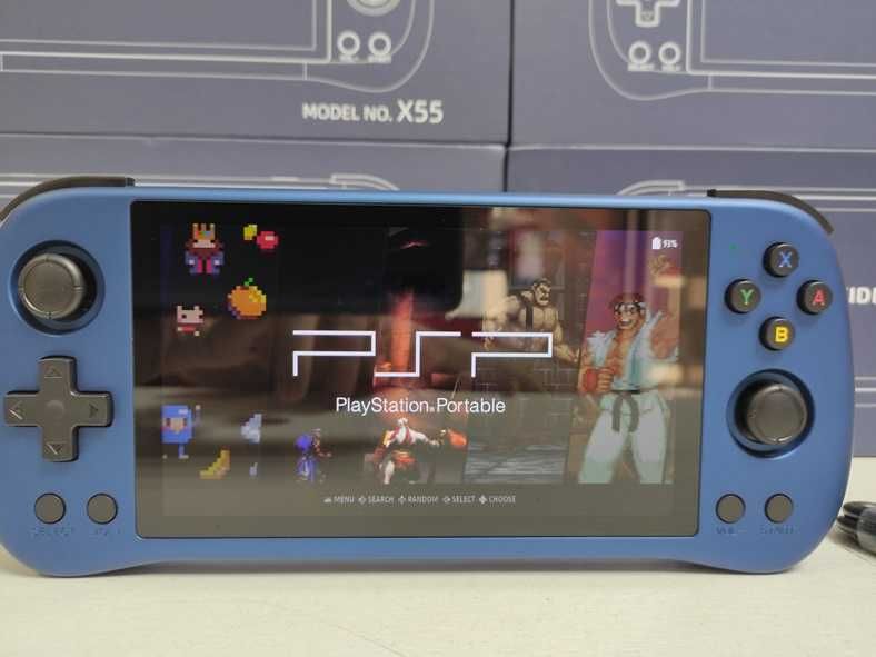Ігрова портативна Приставка Powkiddy X55 на 21000 игр PSP Play Station
