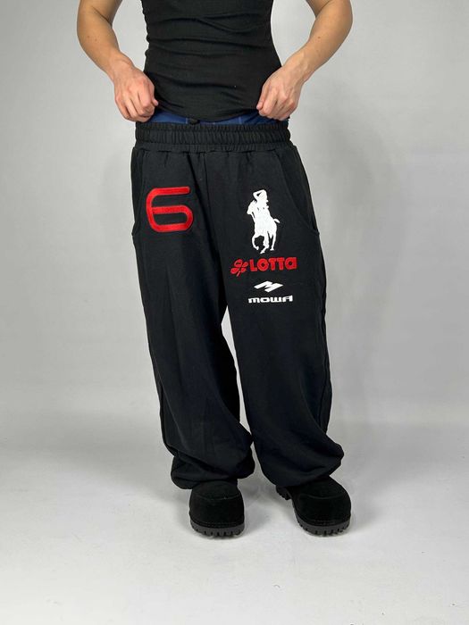 Штани Mowalola Atlanta black спортивки чорні sweatpants штаны черные