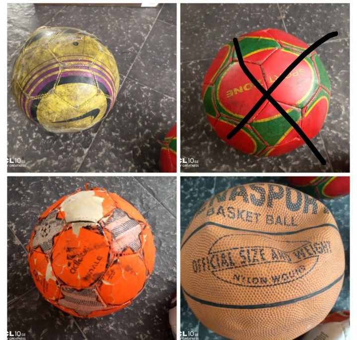 Bolas de futebol/ basquetebol
