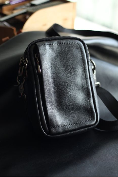 Сумка чоловіча шкіряна через плече. Кроссбоді / плантетка / барсетка