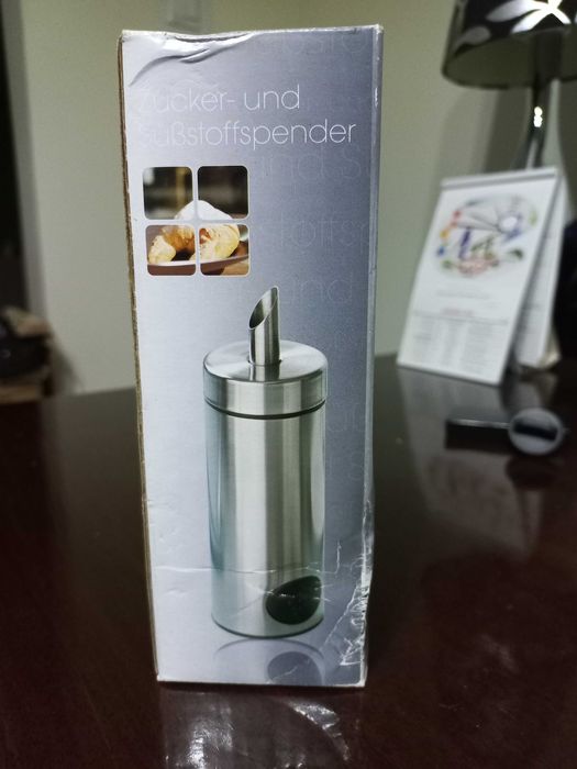cukiernica dozownik do cukru ,słodzika 2w1 stal nierdzewna