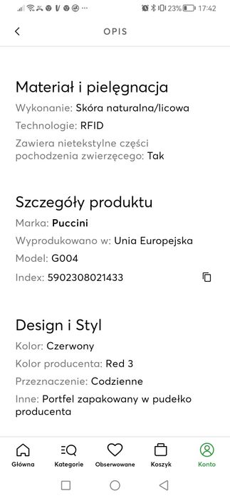 Puccini duży portfel damski