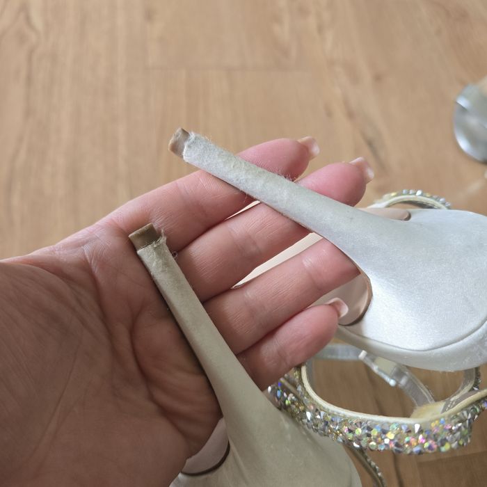 Buty sandałki sandały obcas asos wedding 40 cyrkonie