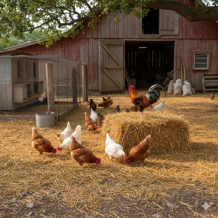 Сільгосп тварини: солома