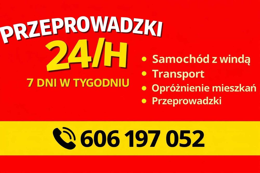 Transport/ Przeprowadzki/ Kłobuck / Krzepice / Wręczyca Wielka/ RABATY