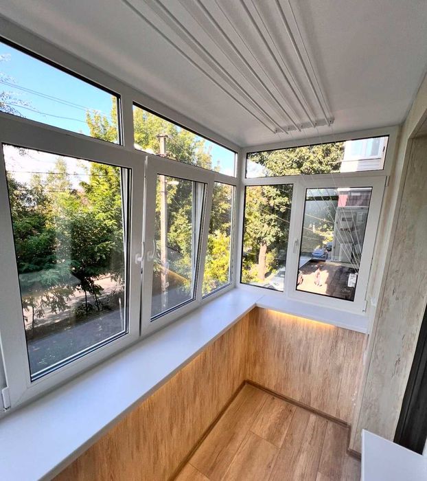 Скління балкона місто Київ • Остекление • РОБОТИ БУДЬ ЯКОЇ СКЛАДНОСТІ