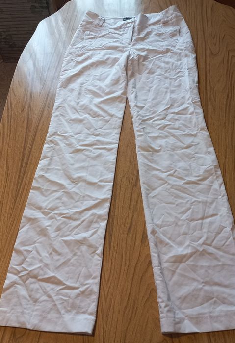 Штани літні білі з віскози жіночі, дівчачі, розмір S