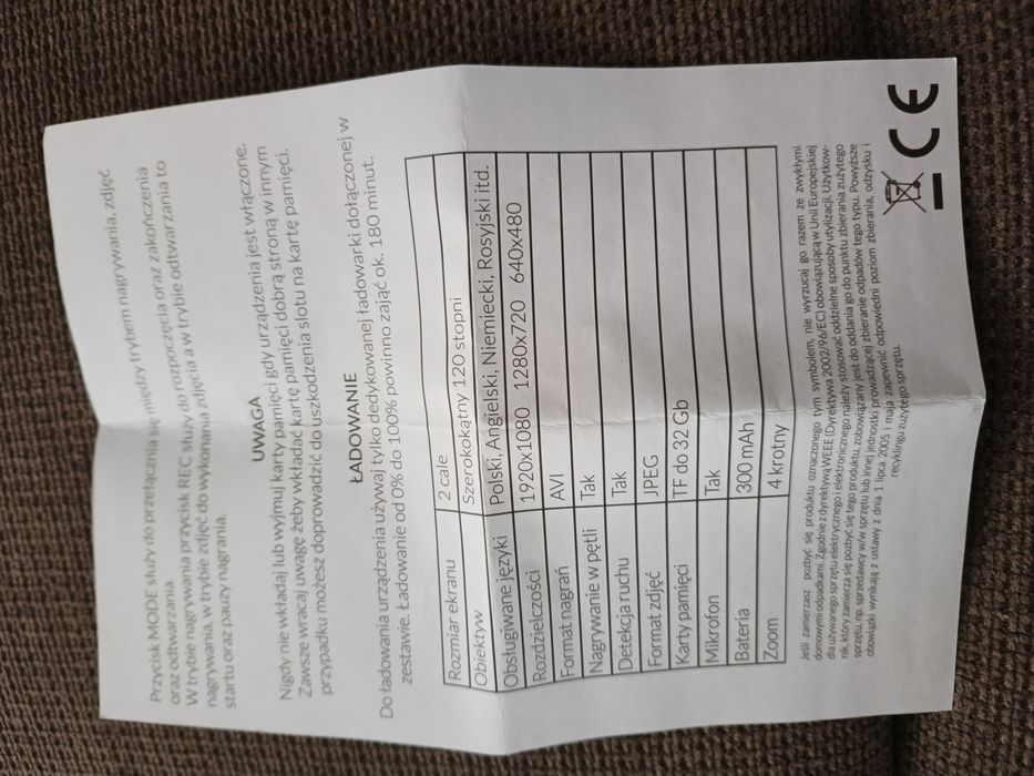 Sprzedam kamerkę do samochodu