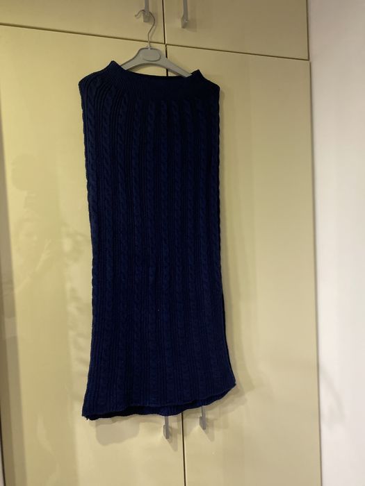 Sweterek +spódnica komplet granatowy