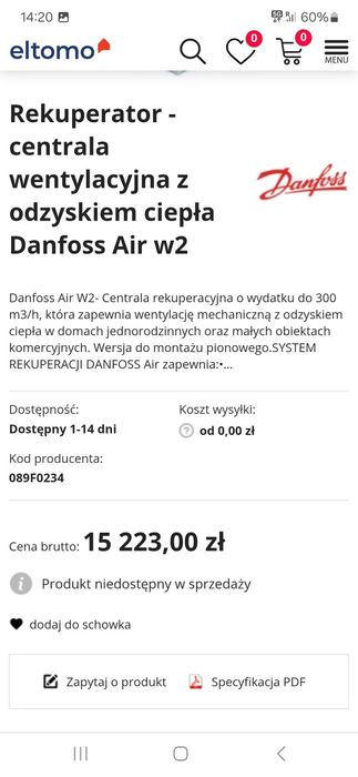 Rekuperacja DANFOSS