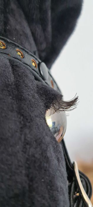 Hobby Horse A3 DUŻY. Czarny, kary + rzęsy, konik na kiju