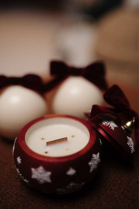 Новорічна свічка ручної роботи